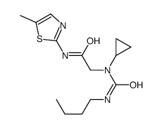 2-[butylcarbamoyl(cyclopropyl)amino]-N-(5-methyl-1,3-thiazol-2-yl)acetamide结构式