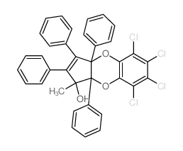 5,6,7,8-tetrachloro-3-methyl-1,2,3a,9a-tetraphenylcyclopenta[b][1,4]benzodioxin-3-ol Structure