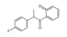 2-[1-(4-fluorophenyl)ethylsulfinyl]-1-oxidopyridin-1-ium结构式
