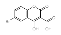 6-Bromo-4-hydroxy-2-oxo-2H-chromene-3-carboxylic acid结构式