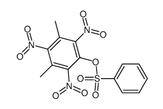 Benzenesulfonic acid 3,5-dimethyl-2,4,6-trinitro-phenyl ester结构式