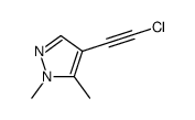 4-(2-chloroethynyl)-1,5-dimethylpyrazole结构式