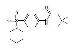 3,3-dimethyl-N-(4-piperidin-1-ylsulfonylphenyl)butanamide结构式