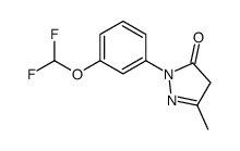 2-[3-(difluoromethoxy)phenyl]-5-methyl-4H-pyrazol-3-one结构式
