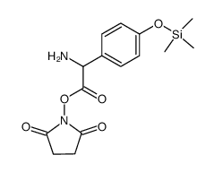 Amino-(4-trimethylsilanyloxy-phenyl)-acetic acid 2,5-dioxo-pyrrolidin-1-yl ester Structure