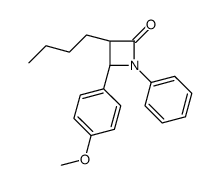 (3S,4S)-3-butyl-4-(4-methoxyphenyl)-1-phenylazetidin-2-one结构式