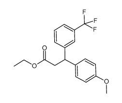 3-(4-methoxy-phenyl)-3-(3-trifluoro-methyl-phenyl)-propionic acid ethyl ester结构式