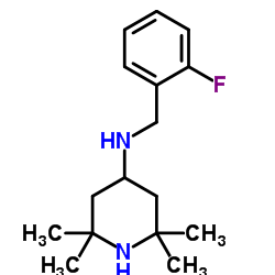 N-(2-Fluorobenzyl)-2,2,6,6-tetramethyl-4-piperidinamine结构式