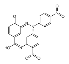 N-(2-nitrophenyl)-3-[(4-nitrophenyl)hydrazinylidene]-4-oxocyclohexa-1,5-diene-1-carboxamide Structure