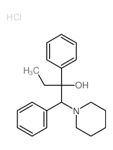 1-Piperidineethanol, a-ethyl-a,b-diphenyl-, hydrochloride (1:1)结构式