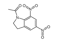 1-(5,7-dinitro-2,3-dihydroindol-1-yl)ethanone结构式