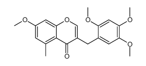 7-Methoxy-5-methyl-3-(2,4,5-trimethoxy-benzyl)-chromen-4-one结构式