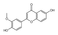 6-hydroxy-2-(4-hydroxy-3-methoxyphenyl)chromen-4-one结构式