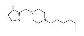 1-(4,5-dihydro-1H-imidazol-2-ylmethyl)-4-hexylpiperazine Structure
