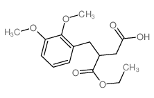 Butanedioic acid,2-[(2,3-dimethoxyphenyl)methyl]-, 1-ethyl ester Structure