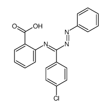 2-[[(4-chlorophenyl)-phenyldiazenylmethylidene]amino]benzoic acid Structure