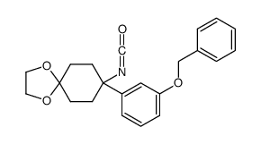 8-isocyanato-8-(3-phenylmethoxyphenyl)-1,4-dioxaspiro[4.5]decane结构式