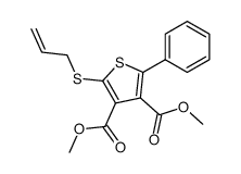 2-Phenyl-5-(2-propenylthio)-3,4-thiophenedicarboxylic acid dimethyl ester Structure