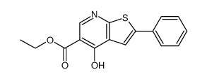 4-oxo-2-phenyl-4,7-dihydro-thieno[2,3-b]pyridine-5-carboxylic acid ethyl ester结构式