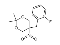 2,2-dimethyl-5-(2-fluorobenzyl)-5-nitro-[1,3]-dioxane结构式
