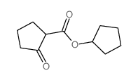 Cyclopentanecarboxylicacid, 2-oxo-, cyclopentyl ester结构式