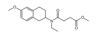 N-ethyl-1,2,3,4-tetrahydro-N-[3-(methoxycarbonyl)propionyl]-6-methoxy-2-naphthylamine结构式