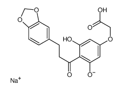 sodium,2-[4-[3-(1,3-benzodioxol-5-yl)propanoyl]-3,5-dihydroxyphenoxy]acetate结构式