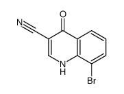 8-溴-1,4-二氢-4-氧代-3-喹啉甲腈结构式