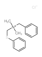 benzyl-dimethyl-(phenylsulfanylmethyl)azanium structure