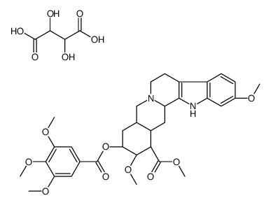 methyl (3β,20α)-11,17α-dimethoxy-18β-[(3,4,5-trimethoxybenzoyl)oxy]yohimban-16β-carboxylate, tartrate (1:1)结构式