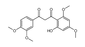 1-(3,4-dimethoxyphenyl)-3-(2-hydroxy-4,6-dimethoxyphenyl) propane-1,3-dione结构式