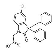 2-(5-chloro-2-oxo-3,3-diphenylindol-1-yl)acetic acid结构式