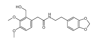 N-[2-(3,4-methylenedioxyphenyl)ethyl](3,4-dimethoxy-2-hydroxymethyl)-phenylacetamide Structure
