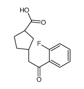 CIS-3-[2-(2-FLUOROPHENYL)-2-OXOETHYL]CYCLOPENTANE-1-CARBOXYLIC ACID structure