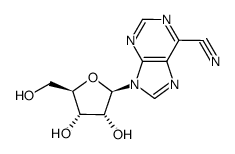 9-β-D-ribofuranosyl-9H-purine-6-carbonitrile结构式