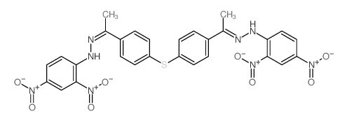 N-[1-[4-[4-[N-[(2,4-dinitrophenyl)amino]-C-methyl-carbonimidoyl]phenyl]sulfanylphenyl]ethylideneamino]-2,4-dinitro-aniline Structure