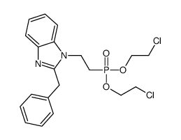 2-benzyl-1-[2-[bis(2-chloroethoxy)phosphoryl]ethyl]benzimidazole Structure
