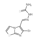 [(7-bromo-4-thia-1,6-diazabicyclo[3.3.0]octa-2,5,7-trien-8-yl)methylideneamino]thiourea结构式