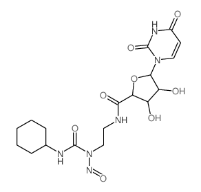 N-[2-(cyclohexylcarbamoyl-nitroso-amino)ethyl]-5-(2,4-dioxopyrimidin-1-yl)-3,4-dihydroxy-oxolane-2-carboxamide Structure