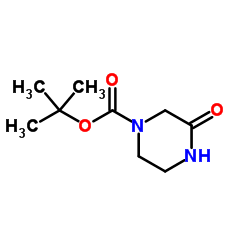 3-氧代-1-哌嗪羧酸叔丁酯结构式