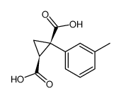 (1R,2S)-1-(m-tolyl)cyclopropane-1,2-dicarboxylic acid结构式