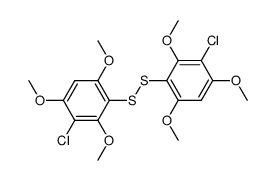 Bis(3-chloro-2,4,6-trimethoxyphenyl) Disulfide结构式