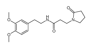 N-[2-(3,4-dimethoxyphenyl)ethyl]-3-(2-oxo-1-pyrrolidinyl)propionamide Structure