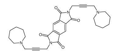 2,6-bis[4-(azepan-1-yl)but-2-ynyl]pyrrolo[3,4-f]isoindole-1,3,5,7-tetrone结构式