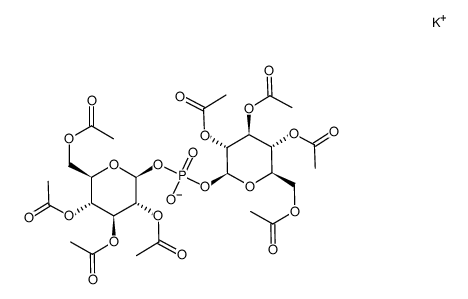 bis(2,3,4,6-tetra-O-acetyl-β-D-glucopyranosyl) phosphate结构式