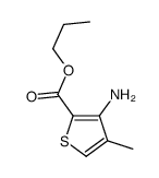 2-Thiophenecarboxylicacid,3-amino-4-methyl-,propylester(9CI) Structure