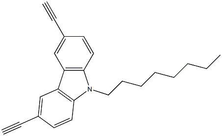 3,6-diethynyl-9-octyl-9H-carbazole Structure