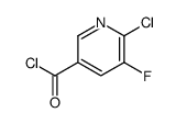 3-Pyridinecarbonylchloride,6-chloro-5-fluoro-(9CI) structure