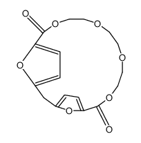 5,8,11,14-tetraoxa-1,3(2,5)-difuranacyclopentadecaphane-4,15-dione结构式