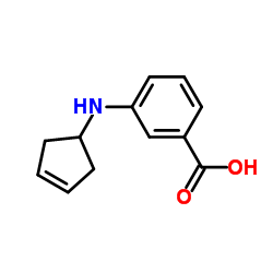 Benzoic acid, 3-(3-cyclopenten-1-ylamino)- (9CI) Structure